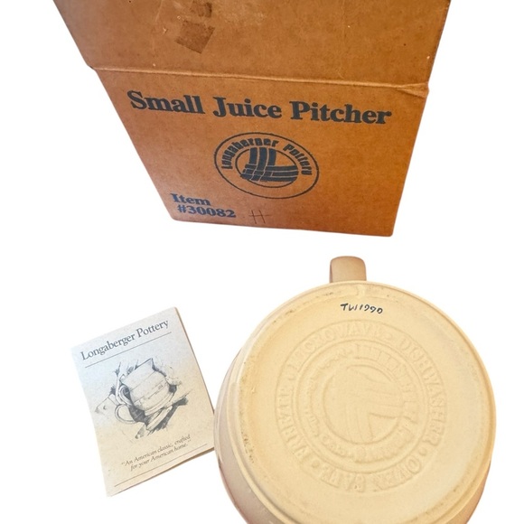 Longaberger Roseville Small Juice Pitcher - Picture 3 of 5